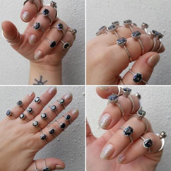 Mystic Topaz Ring Sterling Silver Jewelry - Picture 2 of 8